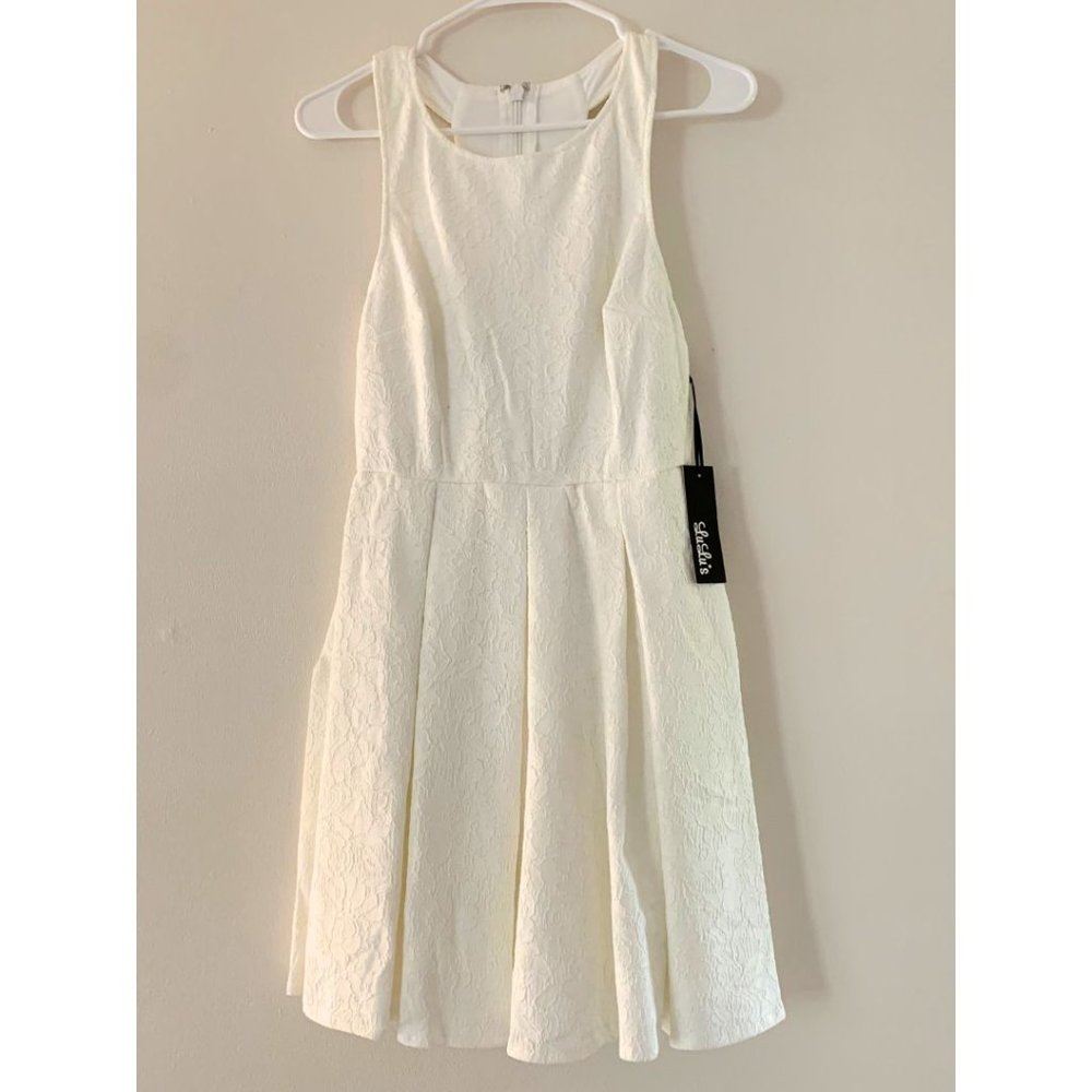 Sweet Queen Ivory Lace Skater Dress Small